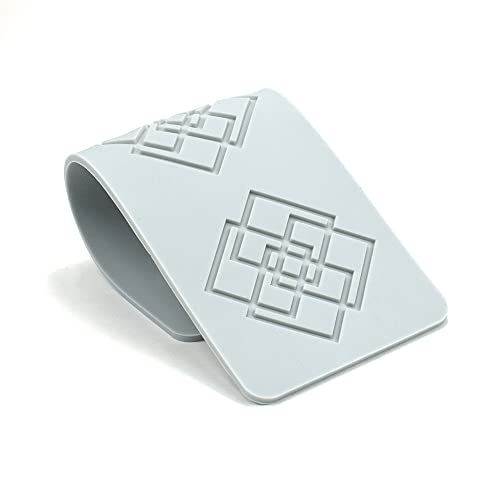 TUKE Silicone Mold 3D Multi Pattern Geometric Fondant Lace Pad Cake Mold, Mo Gray (C 8.92x3.08x0.12inch) - size: C_8.92x3.08x0.12inch
