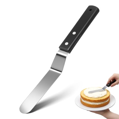 6" Cake Spatulas, Offset Spatula Stainless Steel Angled Icing Spatula