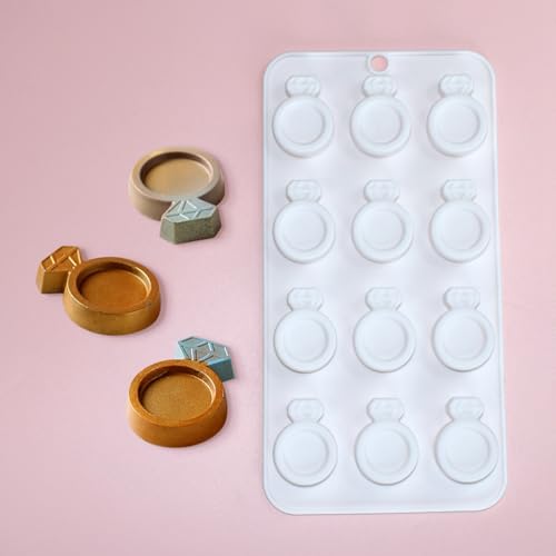 mostsom 3D Ring Shape Silicone Dessert Molds, Cake Molds for Baking, Mini Granola Bar, Chocolate Truffles, Whiskey Ice Cube Tray, Fondant Mould, Candy & Gummy Jelly Mold (C_ Ring) - size: C_ Ring