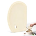 Flexible Bowl Scraper with Metal Core: Silicone Dough Scraper Bread Baking - color: Beige