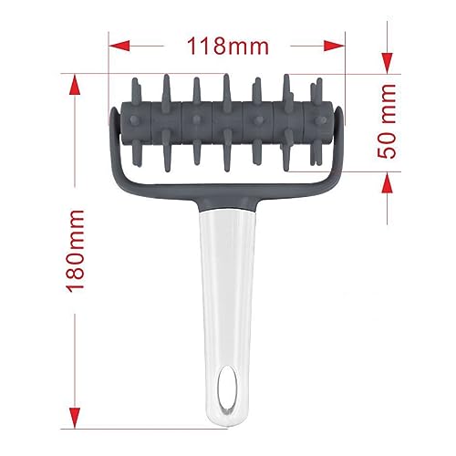Pizza Dough Docker Roller - Bubble and Blistering Killer Time-Saver for Home Kitchen Pizza Making - Docking Tool Accessory - color: Gray