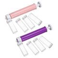 uxcell 2Pcs Manual Air Brush Cake Decorating Cake Air Brush Kit Purple - color: Purple/Pink