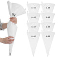 8 Pack 24 Inch Reusable Piping Bags, Cotton Cloth Pastry Bags with Plastic Coating, Large Canvas Cake Decorating Bag for Frosting, Icing, Cupcakes, Cookies