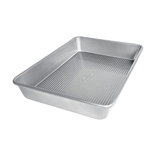 USA Pan Bakeware Seamless Nonstick Rectangular Cake Pan, 9 x 13 inch - size: 9 x 13 Inch, style: Seamless Rectangular Cake Pan
