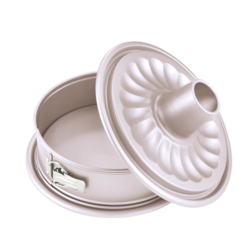 CHEFMADE 10 Inch 2‑in‑1 Springform & Tube Pan with Removable Bottom - size: 10" Springform Pan With 2 Bases