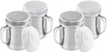 CUSINIUM Powdered Sugar Shaker Duster - With Handle - Cinnamon Shaker For Coffee Bar - Fine Mesh Dredge - 6 ounce, pack of 4 | Style: Fine - size: 6 Ounce (Pack of 2)