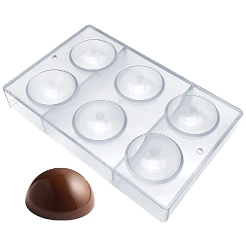 Large Half Ball Chocolate Mold Ball Polycarbonate Mould Chocolate Semi Sphere Mold Tray (Large 2.5inch) - size: L-2.5inch