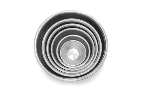 Fox Run 6-Piece Nesting Stainless Steel Polished Mixing Bowls Set - color: Stainless Steel, size: Set of 6 (0.5 - 10.75 Quart)