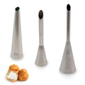 Filling Piping Tip Set, 3 Donut, Eclair & Cream Puff Nozzles