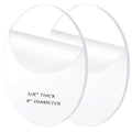 2 Pieces 1/8" Clear Circle Acrylic Sheet, 8 Inch Diameter Plexiglass Sheet, Round for Cake Discs, Plexiglass Table Top, Acrylic Backdrops and DIY Display Projects Craft - size: 8 Inch Diameter, 1/8" Thick