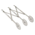 Adjustable 3-Wheel Stainless Steel Pastry Cutter - Expandable Pizza Roller for Uniform Slicing,Professional Baking Tool for Cookies, Dough & Pies‌