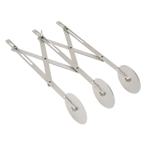 Adjustable 3-Wheel Stainless Steel Pastry Cutter - Expandable Pizza Roller for Uniform Slicing,Professional Baking Tool for Cookies, Dough & Pies‌