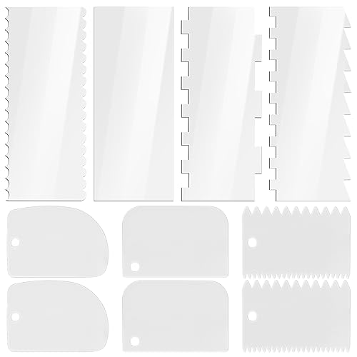 10 Piece Cake Scraper Set, Icing Smoothers for Buttercream Decorating