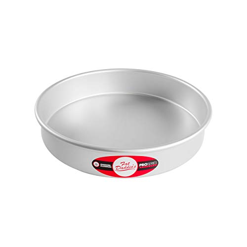 Fat Daddio's Anodized Aluminum Round Cake Pan, 10 x 2 Inch - size: 10 x 2 Inch, style: 2" Depth