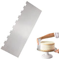 8.6 Inch Stainless Steel Cake Scraper Metal Scraper for Cake Smoother Leveler Scraper Cake Decorating Comb Cake Cutter for Mousse Butter Cream (Style 2) - size: Style 2