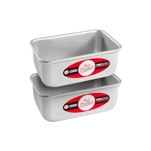 Fat Daddio's BP-5640-2PK Anodized Aluminum Bread Loaf Pan, 5.5 x 3.125 x 2.375 inch, Set of 2 - size: 5.5 x 3.125, Set of 2