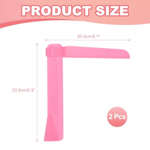 uxcell 2Pcs Adjustable Cake Scraper Adjustable Cake Smoother Dark Pink - color: Dark Pink