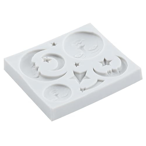 Sun Moon Face Silicone Molds Sun and Moon Face Star Fondant Mold - color: Style E