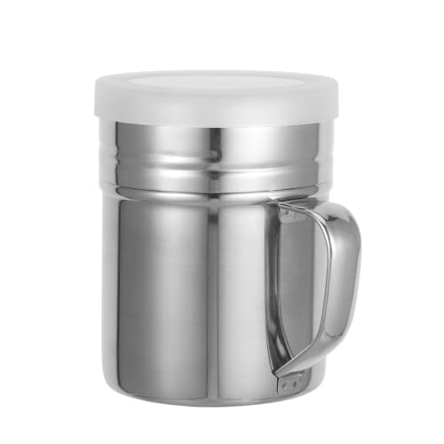 Cabilock Stainless Steel Powder Shaker with Handle Fine Mesh Lid 1pc