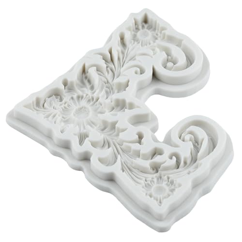 Baroque Corner Fondant Mold Scroll Lace Silicone Molds Set of 2 - color: Style B