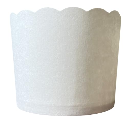 Paper Baking Cups, Greaseproof Disposable Cupcake Liners (White, Large Cups (50-Pack)) - color: White