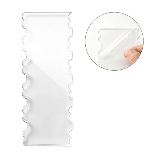 6 Pieces Clear Acrylic Cake Scraper - size: 10cm&8.5cm