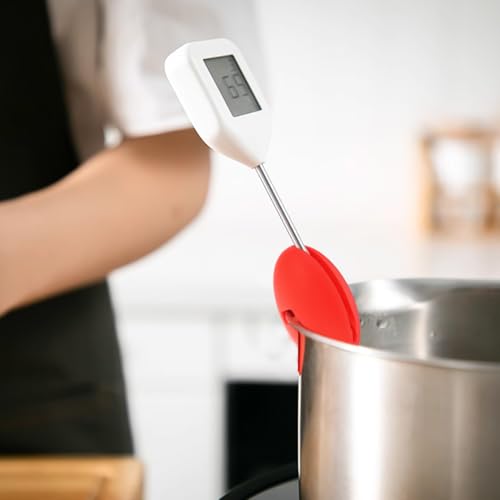 MAGICLULU Silicone Thermometer Pot Clip Red 2 Pack