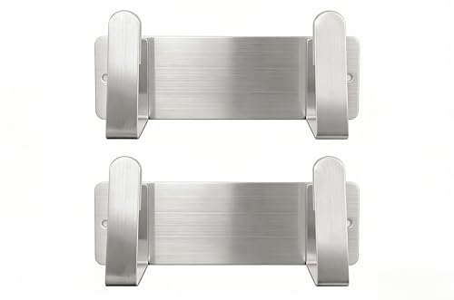 2 Pack Stainless Steel Cutting Board Pot Lid Organizer - color: 2 Pack Silver