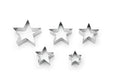 Fox Run Stainless Steel Star Cookie Cutters, Set of 5 Star Shaped Cutters - size: Set of 5