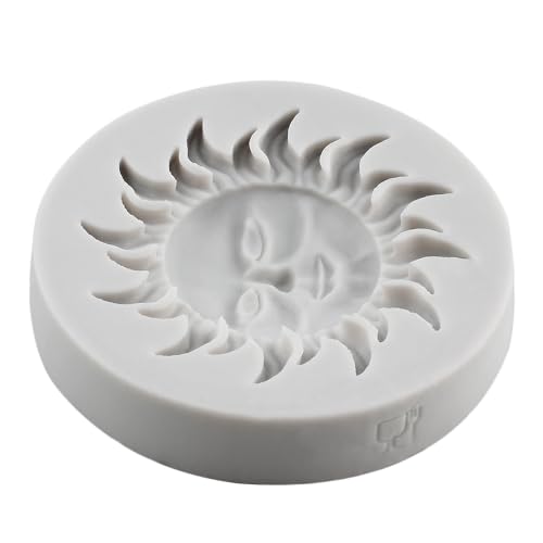Sun Fondant Mold Sun Face Candy Chocolate Silicone Molds - color: Style I