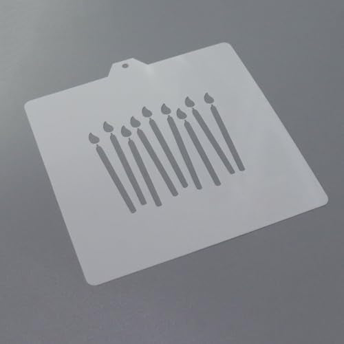 Cookie Cutter and Stencil Bundle Royal Icing Cookies Stencils Paint Your Own Biscuit Bakery Starter Kits Royal Icing Fondant Cutters Birthday Wedding Holiday Cookies Painting Coloring Pages Comb - style: Birthday Candles