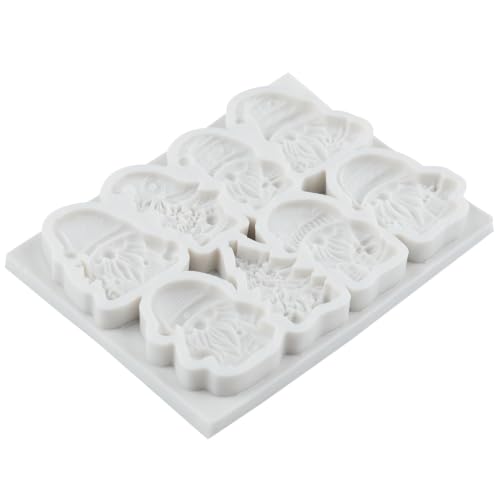 3D Christmas Gnome Fondant Mold Xmas Santa Claus Silicone Mold - color: Style G