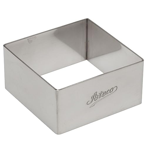Ateco Square Stainless Steel Form, 2.75 by 1.25-Inches High - size: Square, 1.25" High x 2.75" Long