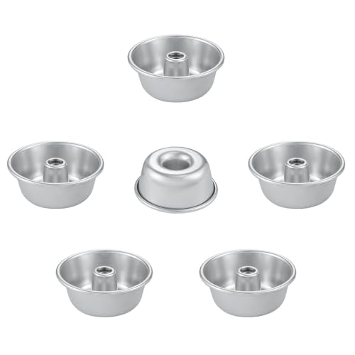 4-Inch Angel Food Cake Pan Set, Nonstick Aluminum Tube Pans, 6 Pack - size: 4-inch Angel Food