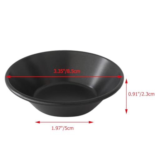 3 Inch Pastel de Nata Tins, Carbon Steel Egg Tart Mold 8 Pack - color: Black