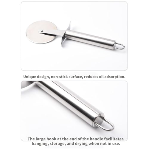2-in-1 Food Masher Tool with Cutter Wheel – Multipurpose Kitchen Press for Vegetables Dough Garlic and Pastry Prep