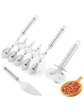 5 Wheel Pastry Cutter, Stainless Steel Dough Divider with Handle