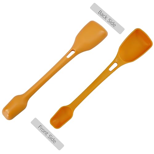 EIKS 2 Pack Plastic Measuring Spoon, 2-sided of 1 Tsp (5ml) & 1 Tbsp (15ml)