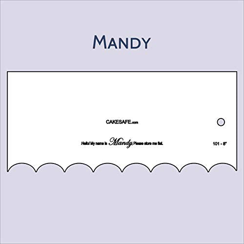 CakeSafe CLEAR ACRYLIC Mandy 8 Inch Cake Decorating Comb, Doubles As Icing Smoother, And Scraper Unique Cake Comb For Decoration, Frosting And Buttercream Tools - size: 8 Inch
