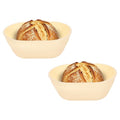 uxcell 2Pcs Silicone Bread Proofing Basket 6.5" Oval Sourdough Basket Beige - color: Beige
