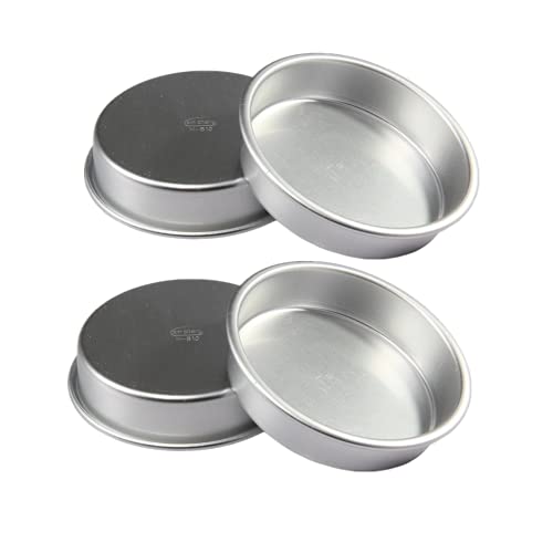 4 Inch Mini Cake Pan Set, 4 PCS Round Cake Pans Round Baking, Healthy & Sturdy, Easy Clean & Dishwasher Safe for Home Party Baking Supplies