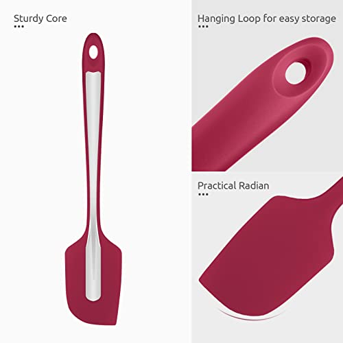 U-Taste Silicone Large Spatula, 600ºF High Temp Bowl Scraper, 11.38in, Red - color: Red, size: 11.38 in (large spatula)