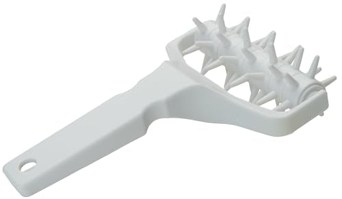 Winco 5" White Dough Plastic Roller Docker