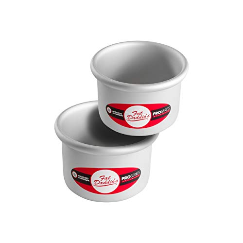 Fat Daddio's Anodized Aluminum Round Cake Pans, 2 Piece Set, 4 x 3 Inch - size: 4 x 3 Inch, Set of 2, style: Sets