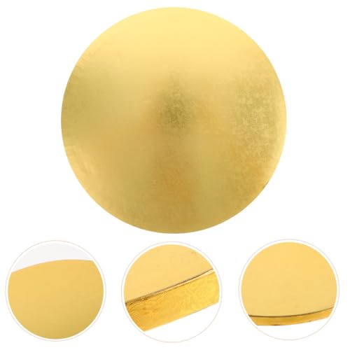 Cake Drum Round 10.03in Golden 1 Pack 1 Pack - size: 25.5X25.5X1.4CM