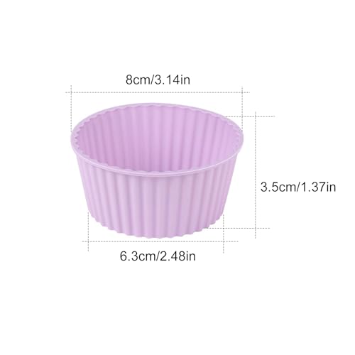 10 Pack Reusable Silicone Baking Cups - Nonstick Cupcake Liners & Stand-Alone Muffin Molds,10 Designer Colors