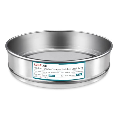 7.9" (20cm) 304 Stainless Steel Lab Sieve, 70 Mesh (0.25mm) Screen Sifter - size: 70Mesh(0.25mm)/Ф7.9in