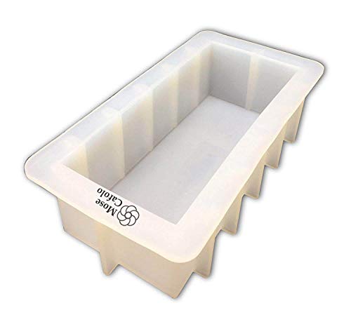 Large Loaf Soap Mold Thick Lip Silicone Rectangular 40oz DIY Swirl Tool - color: 8" Rectangular