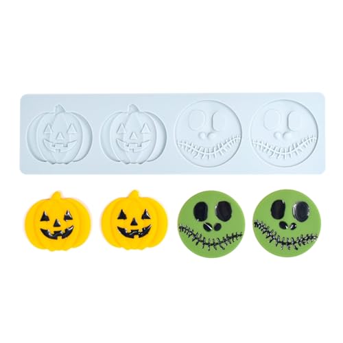 Silicone Lace Mold, Flexible Baking and Chocolate Decorating Mold,Pumpkin Skull Cake and Candy Mold for Handmade Desserts (H_ Pumpkin) - size: H_ Pumpkin