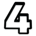 4 Block Numbers Cookie Cutter with Easy Push Design (3.5 inch)
